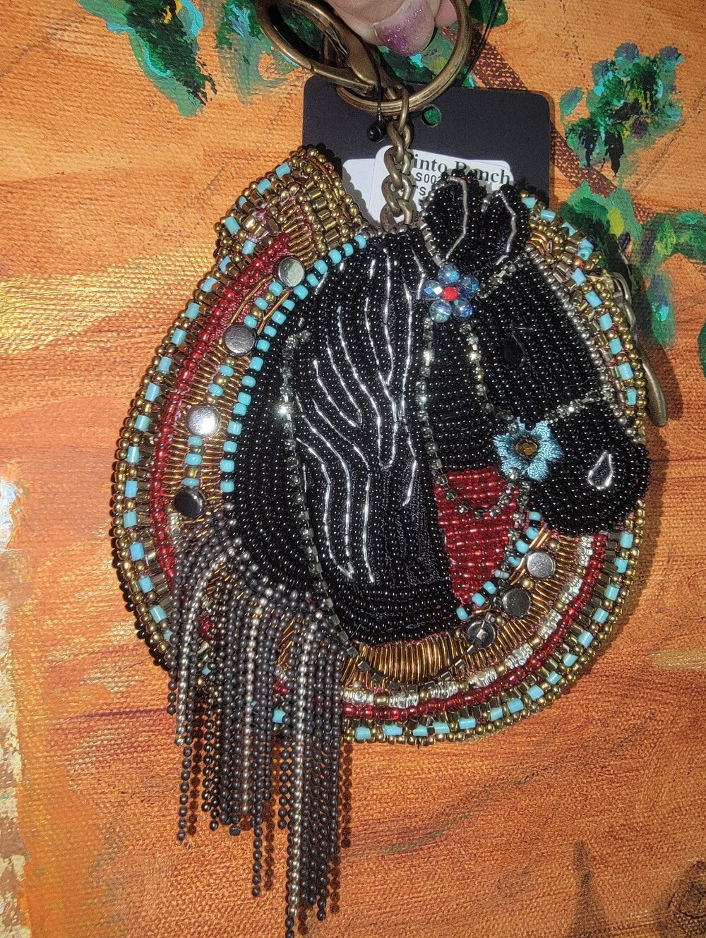 Mary Frances Beaded Horse Coin Purse 🐴